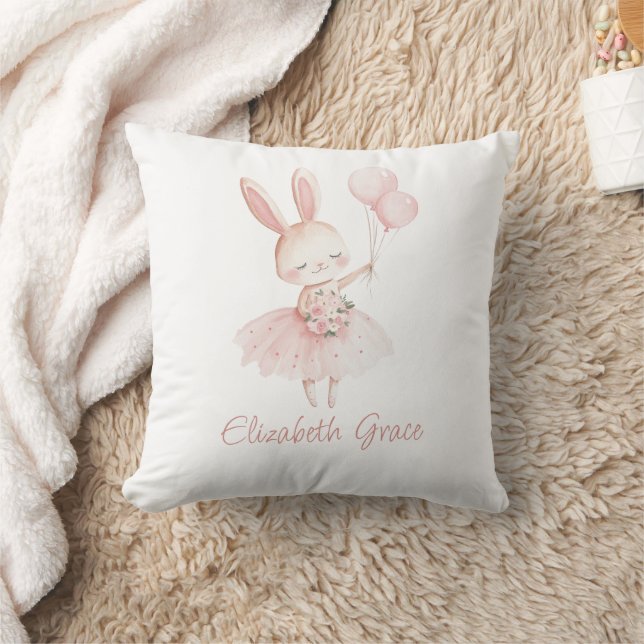 Almofada Quarto de berçário de menina coelha bailarina rosa (Cobertor)