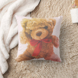 Almofada Quarto de Urso de Pelúcia Rosa Vintage Amoroso