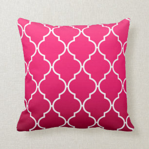 Almofada Quatrefoil Ombre Geométrico Fuschia