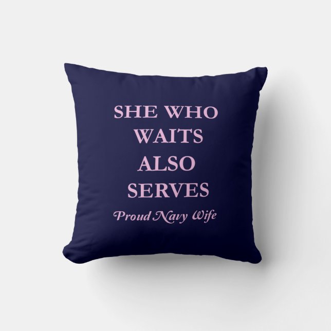 Almofada Que espera igualmente serve a esposa orgulhosa do (Frente)