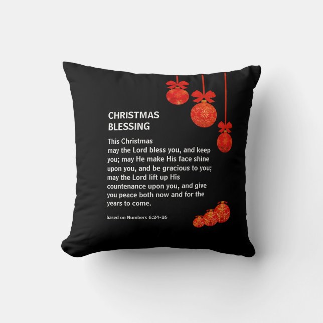 Almofada QUE O SENHOR TE ABENÇOE, NÚMEROS 6 DE Natal (Frente)
