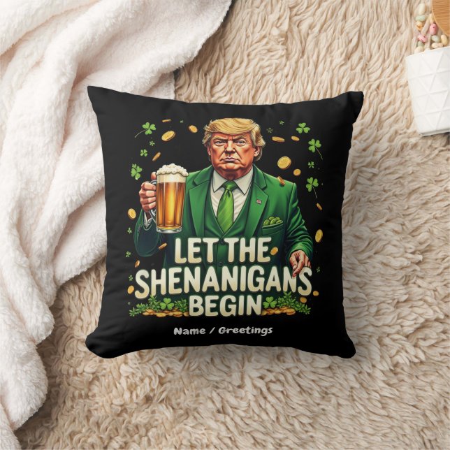 Almofada Que Os Shenanigans Comecem Ruas Engraçadas. (Cobertor)