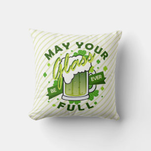 Almofada Que Seu Copo Esteja Cheio Cerveja Verde St. Patric