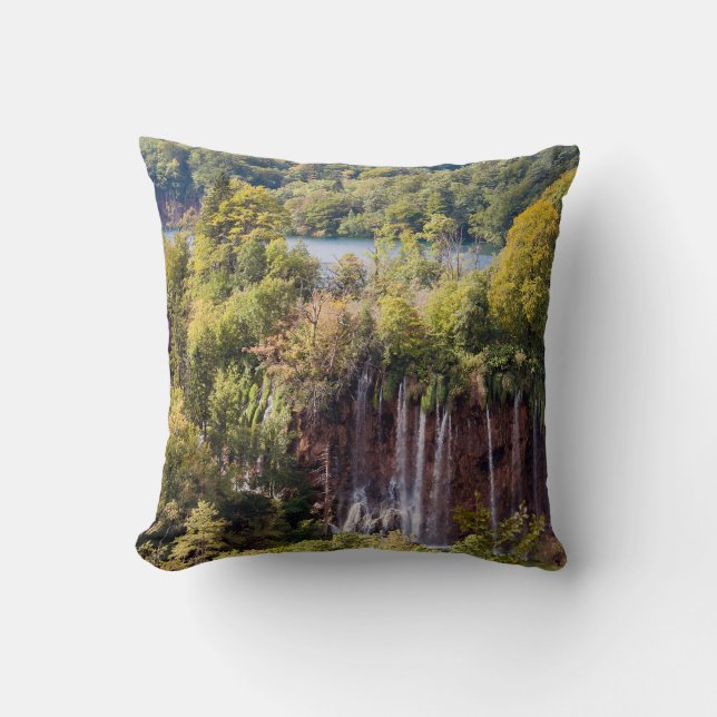 Almofada Quedas de água no Parque Nacional de Plitvice - Cr (Frente)