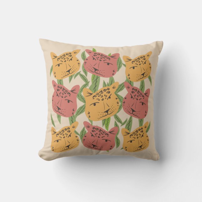 Almofada Queijos Selvagens Plantas Verdes (Frente)