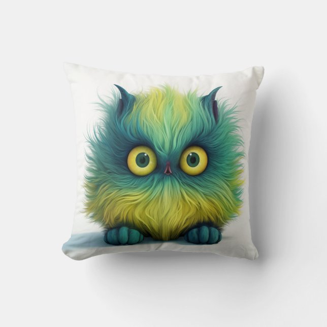 Almofada Quem Eu? Criatura do felpudo 2 Imagens Diferentes (Frente)