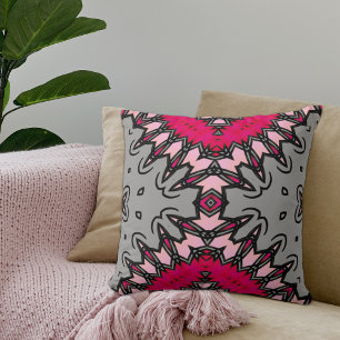 Almofada Quente Rosa e Cinza Quic Moderno Na moda Geométri