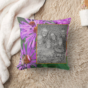 Almofada Querida Bebida No Flor De Aster Rosa, Adicione Sua