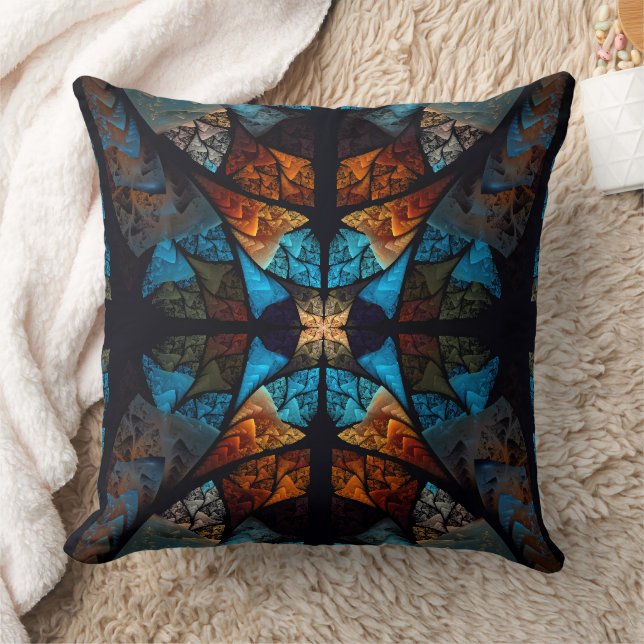 Almofada Quilted Star Abstract in Blues (Cobertor)