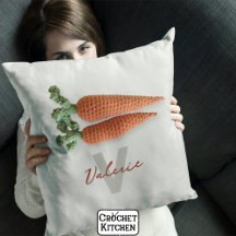 Quirky Amigurumi Minimalist Crochet Carrots Name
