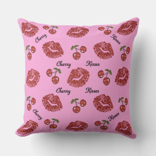 Almofada RAB Rockabilly Cherry Kisses a rosa