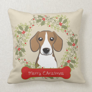 Almofada Raça do cão do Feliz Natal