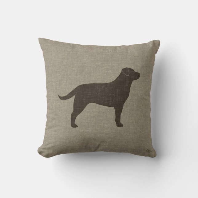 Almofada Ração de Cão de Chocolate Labrador Retriever (Frente)