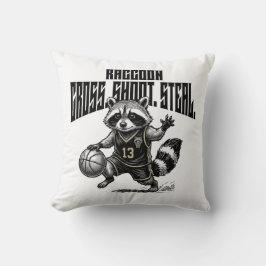 Almofada Raccoon Basketball Star - Cross Shoot Steal Graph