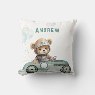 Almofada Race Car Baby Bear
