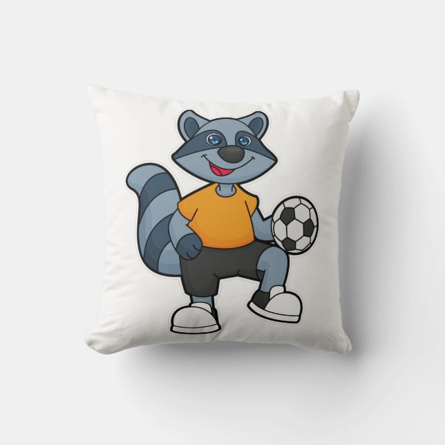 Almofada Racoon com jogador de futebol (Frente)