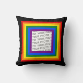 Almofada RAINBOL FLAG FRAME + sinal ou imagem