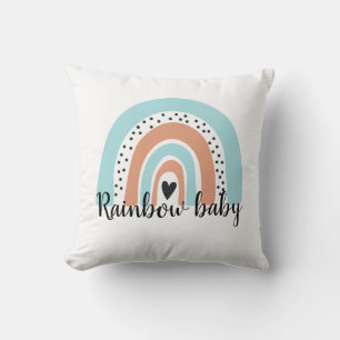 Almofada Rainbow Baby Heart Peach Azul