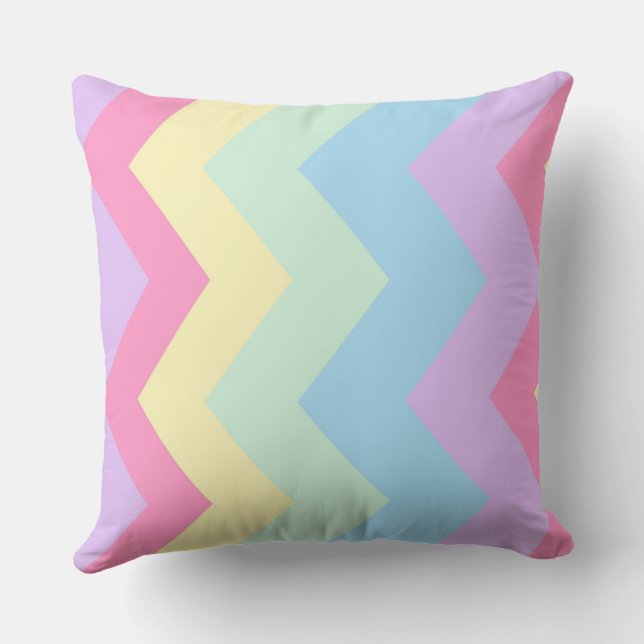 Almofada Rainbow chevron Pattern (Verso)