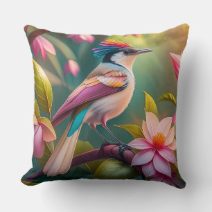 Almofada Rainbow crested Jay Fantasy Bird