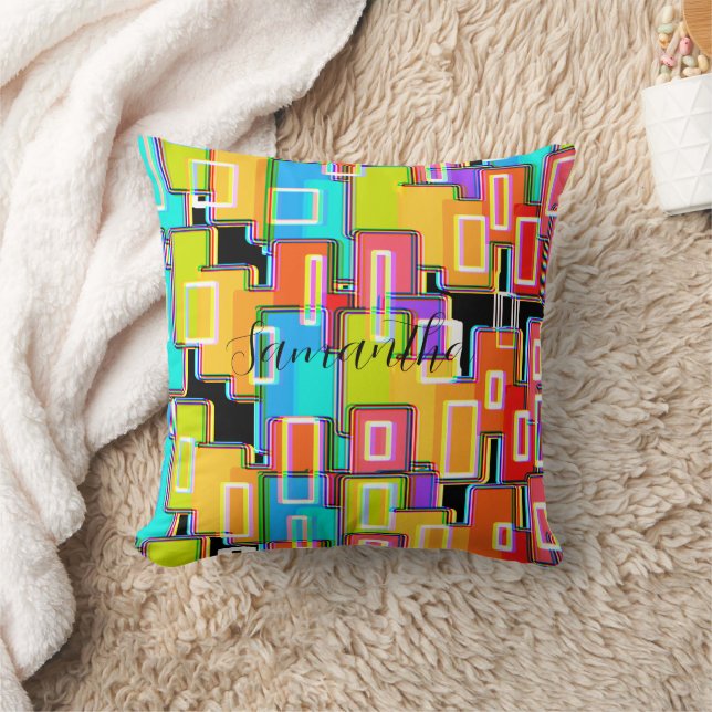 Almofada Rainbow Deco Home Living Abstrato (Cobertor)