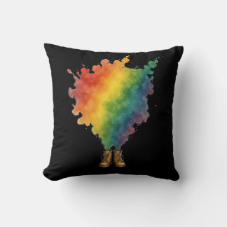 Almofada Rainbow Em Botas Bege
