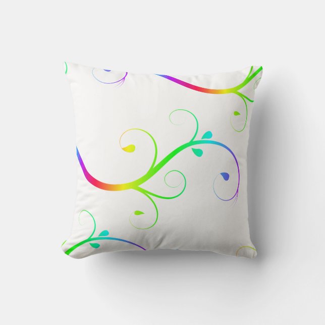 Almofada Rainbow Flourish (Frente)