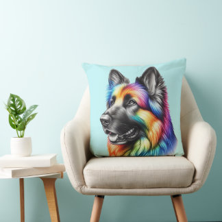 Almofada Rainbow German Shepherd Cozy Poem 