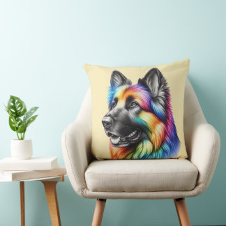 Almofada Rainbow German Shepherd Cozy Poem