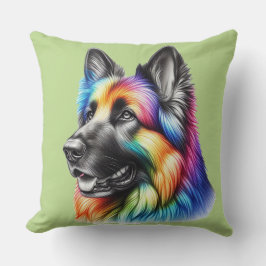 Almofada Rainbow German Shepherd Cozy Poem