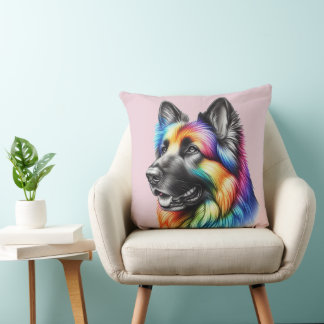 Almofada Rainbow German Shepherd Cozy Poem 