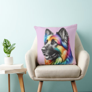 Almofada Rainbow German Shepherd Cozy Poem
