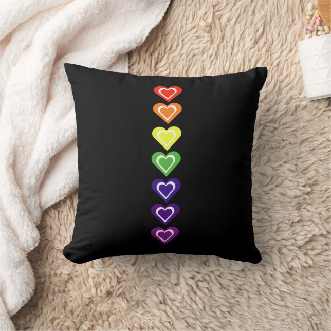 Almofada Rainbow hearts (Cobertor)