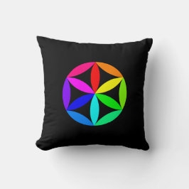 Almofada Rainbow Kaleidoscope Throw Pillow