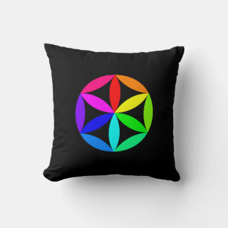 Almofada Rainbow Kaleidoscope Throw Pillow