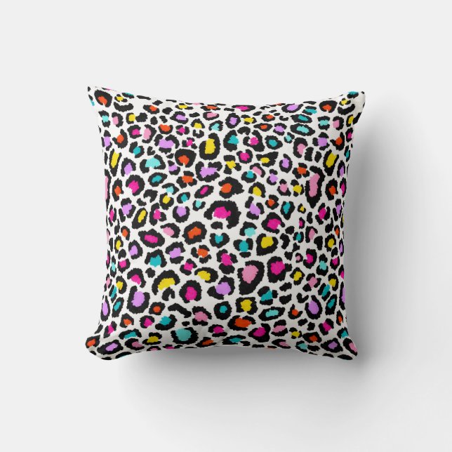 Almofada Rainbow Leopard Pattern (Frente)