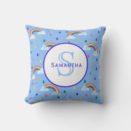 Almofada Rainbow Rain Storm Personalizado Monograma