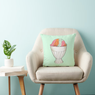 Almofada Rainbow Sherbet Sorvete Sorbet Dessert Green