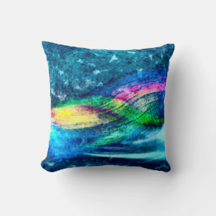 Almofada Rainbow Storm Airbrush Art Plush Travesseiro decor