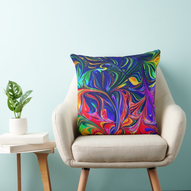 Almofada Rainbow Swirl Trippy Glow Stick (Cadeira)