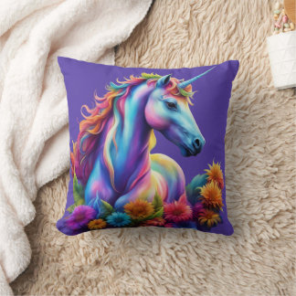 Almofada Rainbow Unicorn Cushion Purple