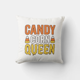 Almofada Rainha do Candy Corn Design de Camiseta de Hallowe