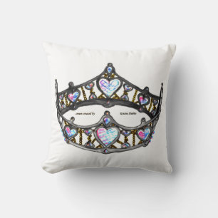 Almofada Rainha do Coração de Prata Tiara branca