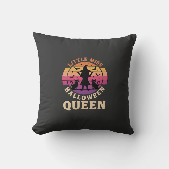Almofada Rainha do Halloween Gatinha Bruxa Design_1 (Frente)