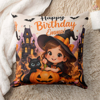 Almofada Rainha dos Espíritos de Halloween Desenho de Abóbo
