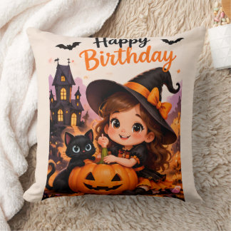Almofada Rainha dos Espíritos de Halloween Desenho de Abóbo