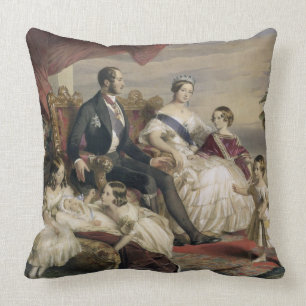 Almofada Rainha Victoria (1819-1901) e príncipe Albert