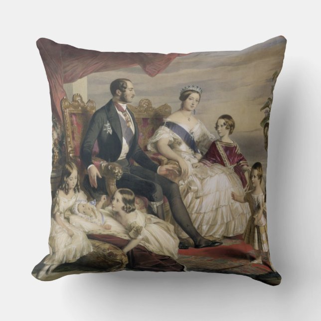 Almofada Rainha Victoria (1819-1901) e príncipe Albert (Frente)