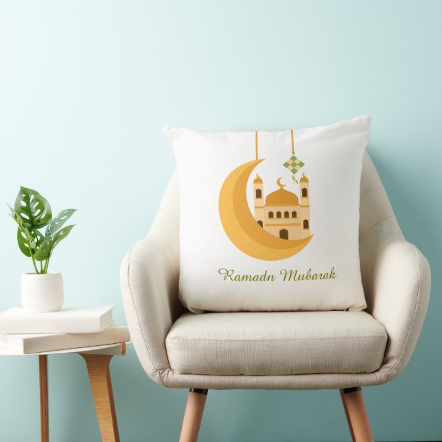 Almofada Ramadan Eid Mosque & Moon Accent Pillow (Cadeira)