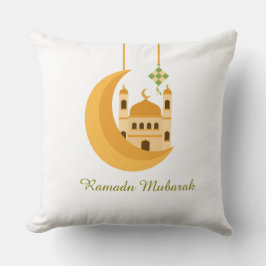 Almofada Ramadan Eid Mosque & Moon Accent Pillow